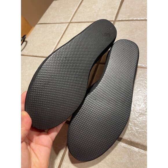 L.B. Evans Mens Black Velvet Slippers With Moon & Star Embroidery Size 7M - Picture 5 of 5